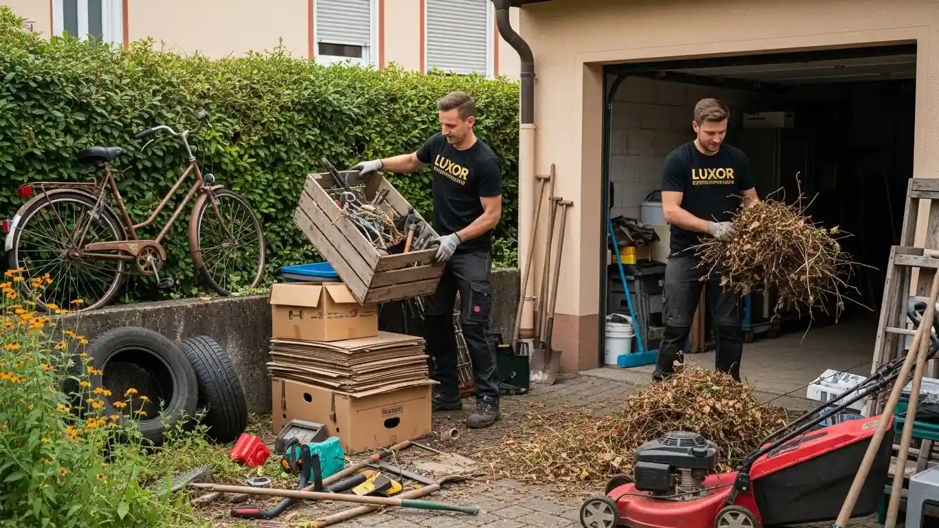 "Luxor Entrümpelung führt eine professionelle Garten- und Garagenentrümpelung durch."